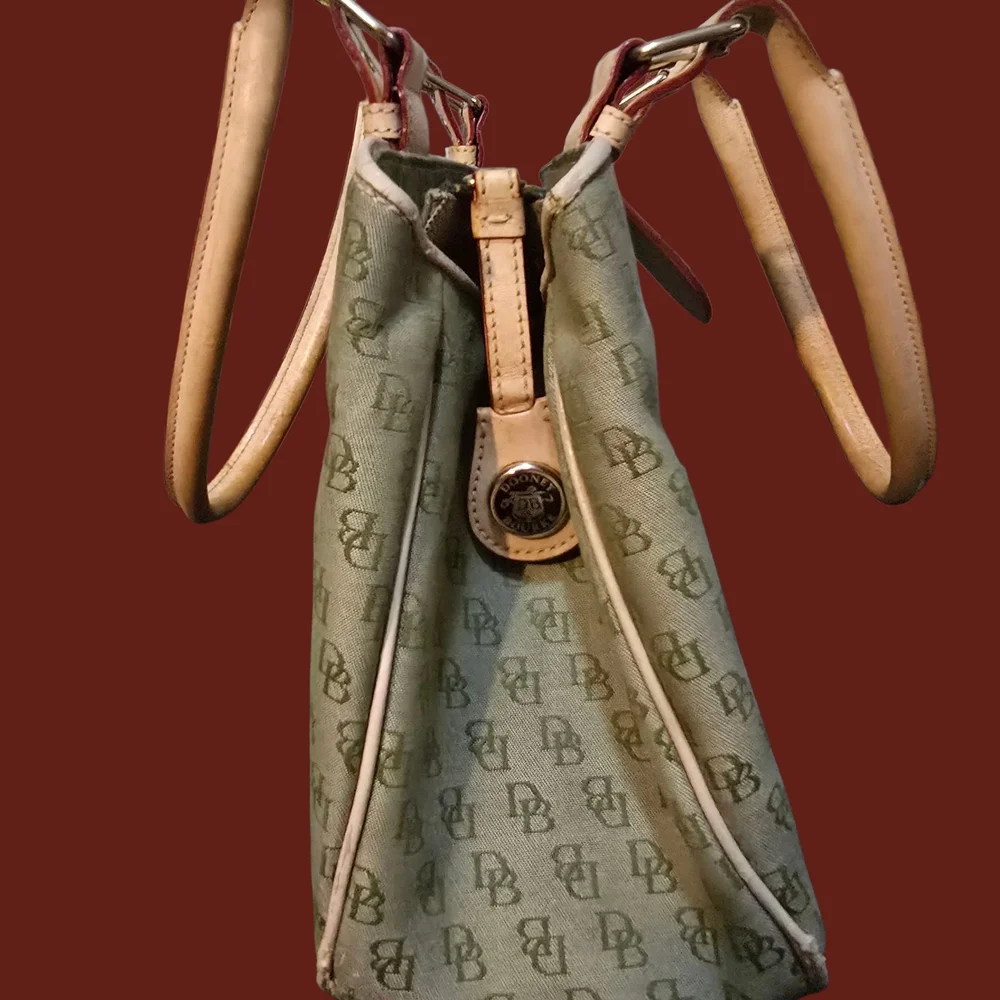 Dooney & Bourke Olive and Tan Satchel